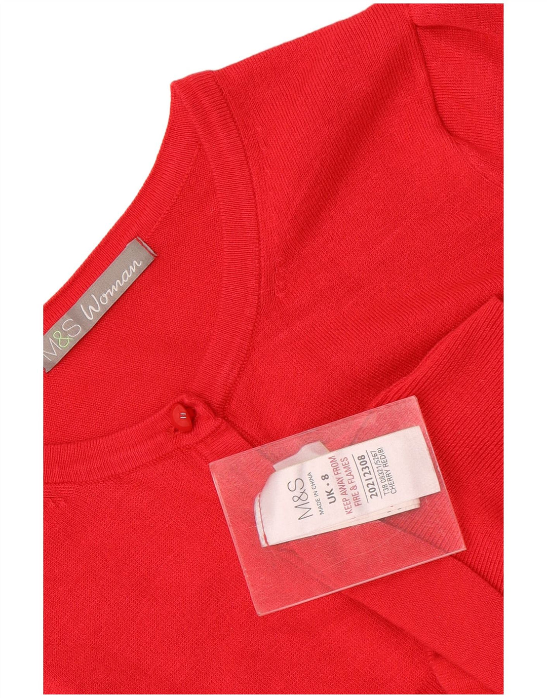 Marks & Spencer Damen-Cardigan-Pullover UK 8 Small Rote Viskose