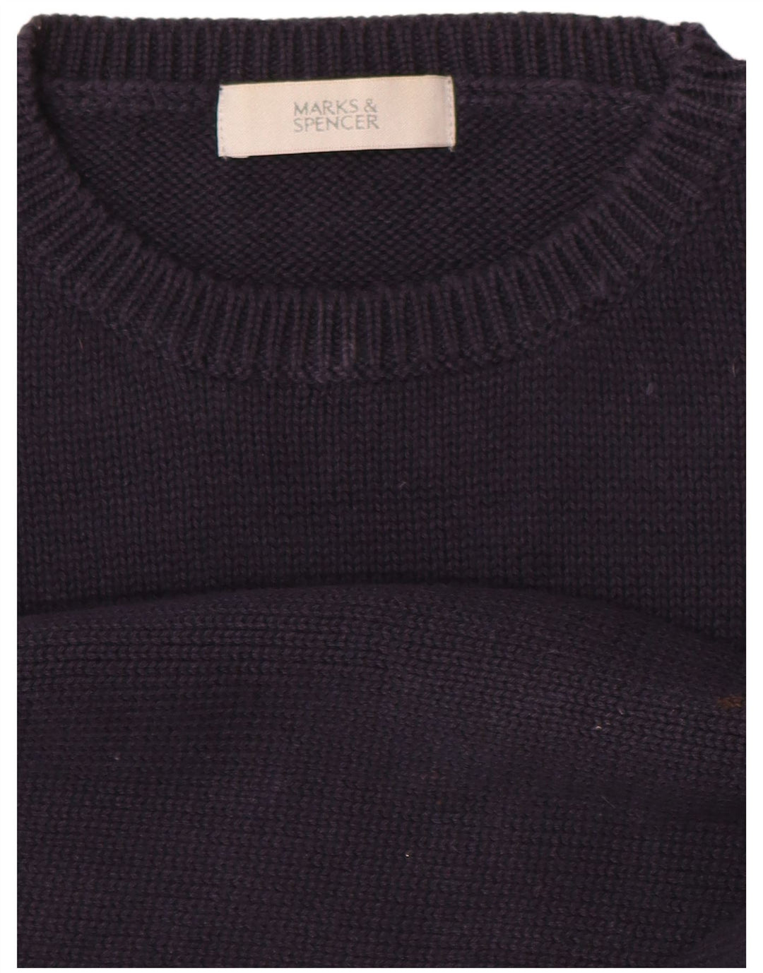 Marks & Spencer Herren-Pullover mit Rundhalsausschnitt, mittleres Marineblau