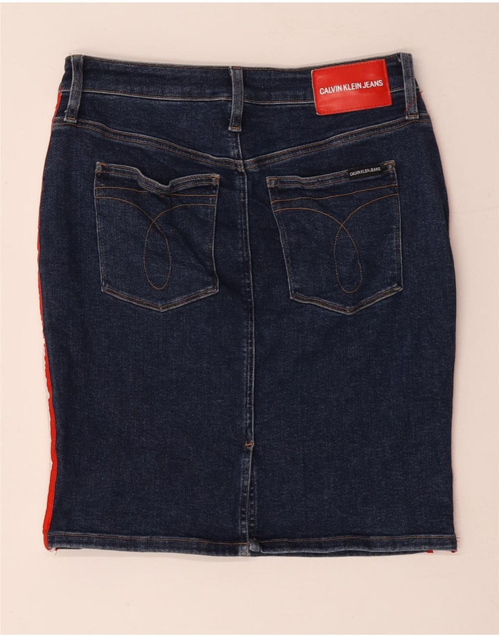 Calvin Klein Jeans Damen Jeansrock W30 Medium Navy Blue Colourblock