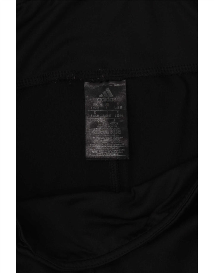 Adidas Damen Climalite Capri Leggings UK 16/18 Large Schwarz Polyester