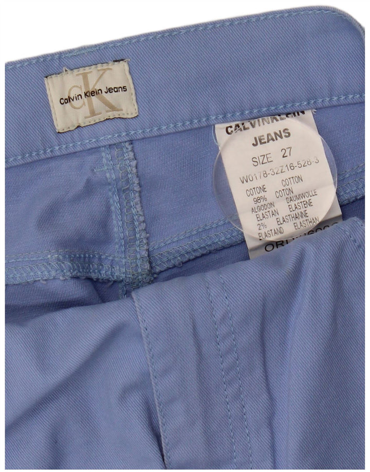 CALVIN KLEIN Damen Straight Jeans W27 L31 Blaue Baumwolle