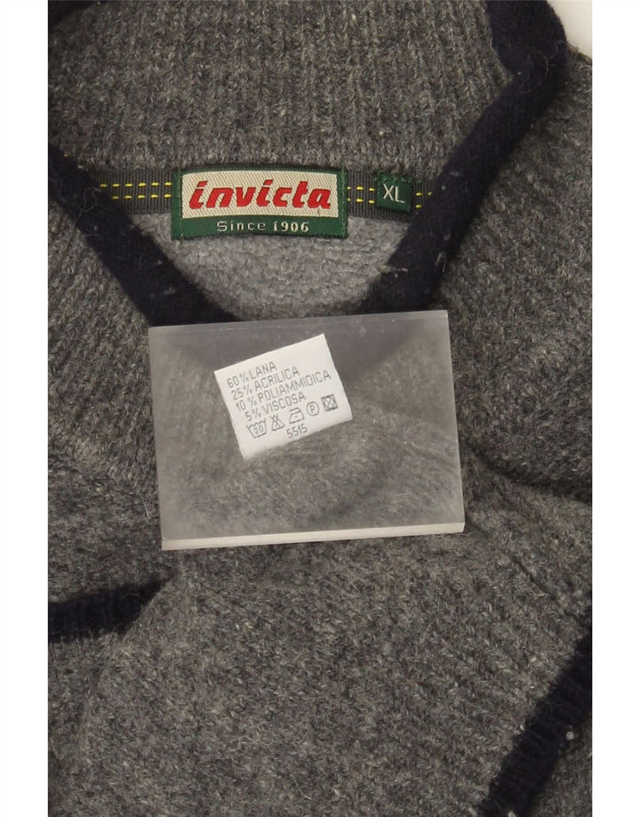 Invicta Herren-Pullover mit Rollkragen, XL, graue Wolle