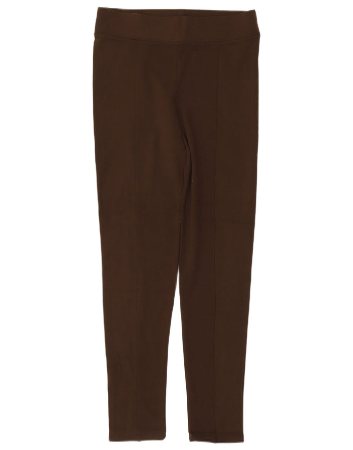 Zara Damen Leggings UK 14 Large Braune Viskose