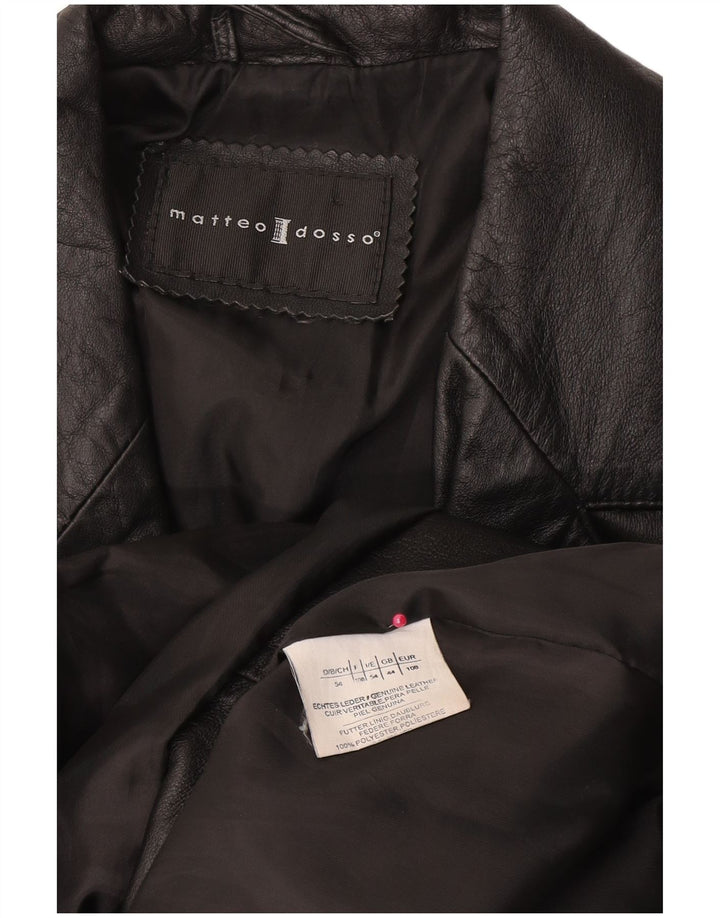 Vintage Herren Lederjacke UK 44 2XL Schwarzes Leder
