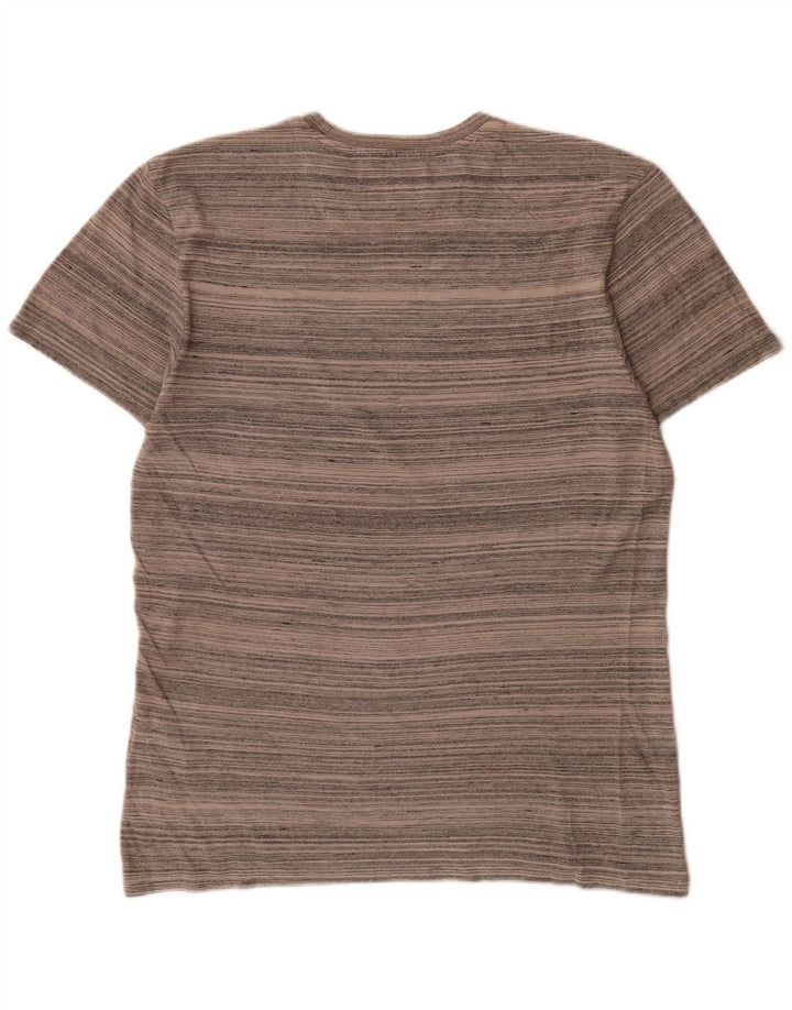 Lyle & Scott Herren T-Shirt-Oberteil aus mittelgrauer Nadelstreifen-Baumwolle