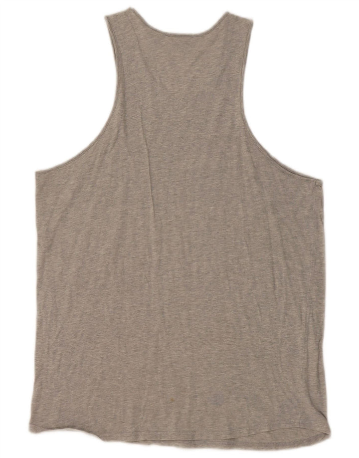 Fila Damen Weste Top UK 14 Mittelgraue Baumwolle