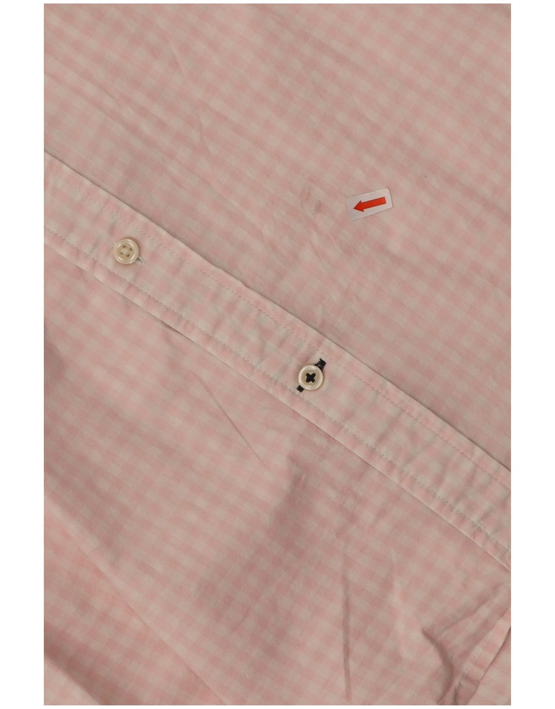 TOMMY HILFIGER Mens Classic Fit Shirt Large Pink Gingham Cotton