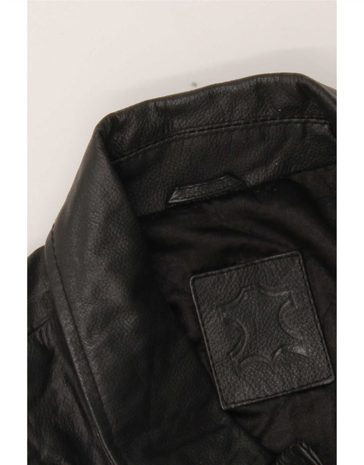 Vintage Herren Lederjacke UK 40 Large Schwarz