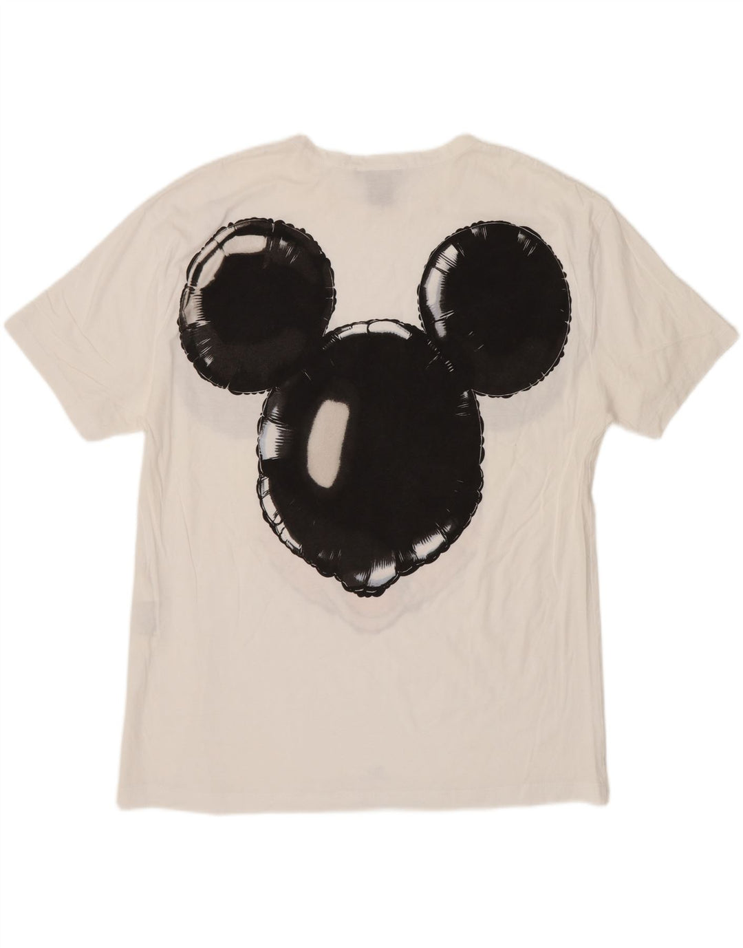 Zara Damen-T-Shirt mit Micky-Maus-Grafik, mittelweiße Baumwolle, UK 14
