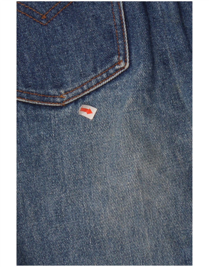 VINTAGE Jeansrock mit hohem Bund für Mädchen, 15–16 Jahre, W24, blaue Baumwolle