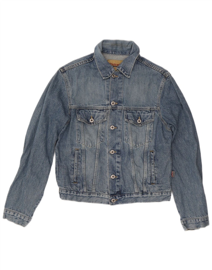 Pickwick Herren-Jeansjacke, UK 38, mittelblaue Baumwolle
