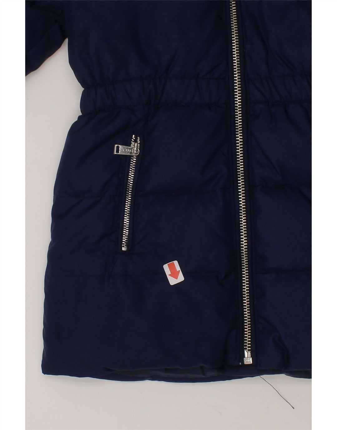 GUESS Girls Hooded Padded Jacket 4-5 Years Navy Blue Vintage Guess and Second-Hand Guess from Messina Hembry 