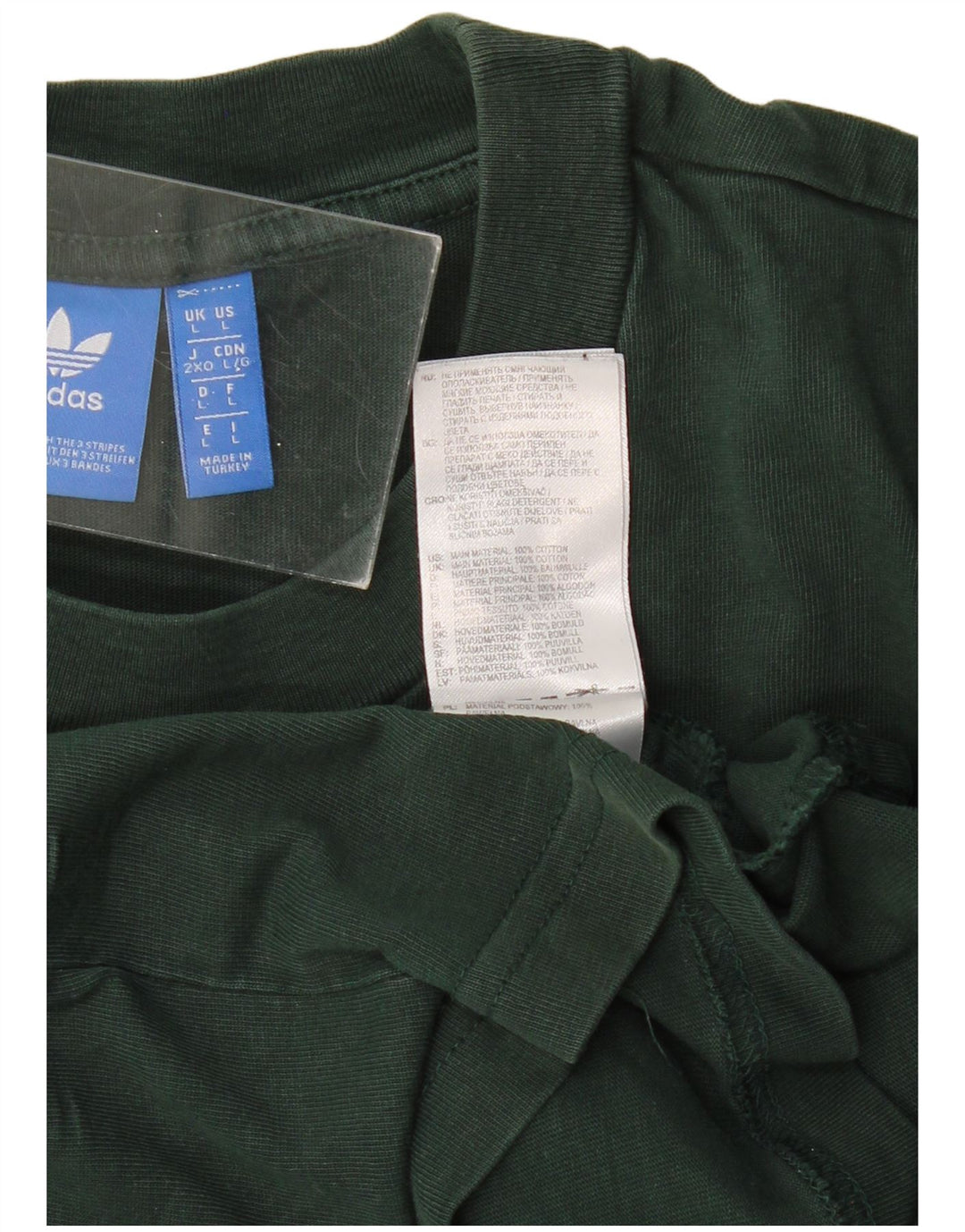 ADIDAS Herren Grafik T-Shirt Top Große grüne Baumwolle