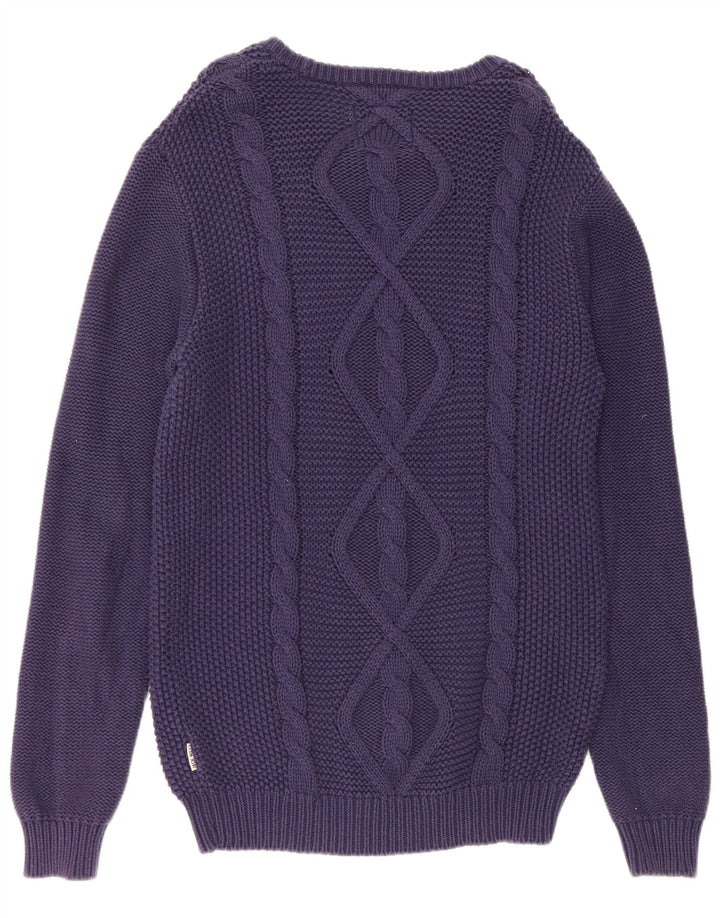 Jack Wills Herren-Pullover mit U-Boot-Ausschnitt, mittelmarineblaue Baumwolle