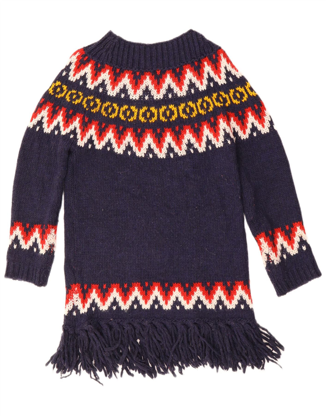 Benetton Damen-Pullover mit U-Boot-Ausschnitt, Größe S, Marineblau, Acryl