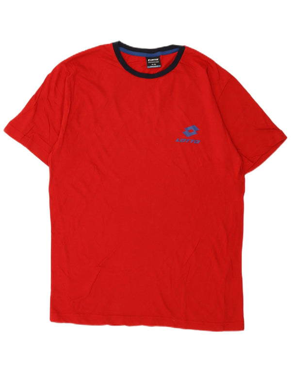 Lotto Herren T-Shirt Top IT 52 XL Rot Baumwolle