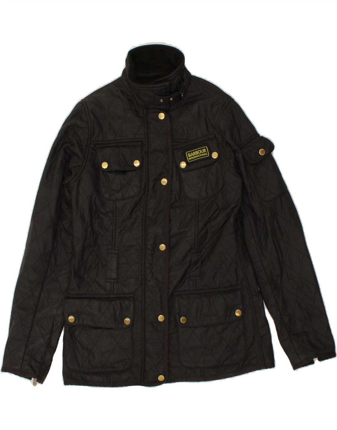 BARBOUR Womens Quilted Jacket UK 8 Small  Black Vintage Barbour and Second-Hand Barbour from Messina Hembry 
