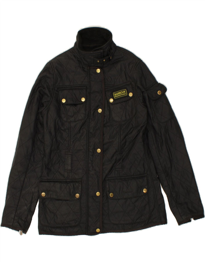 BARBOUR Womens Quilted Jacket UK 8 Small  Black Vintage Barbour and Second-Hand Barbour from Messina Hembry 