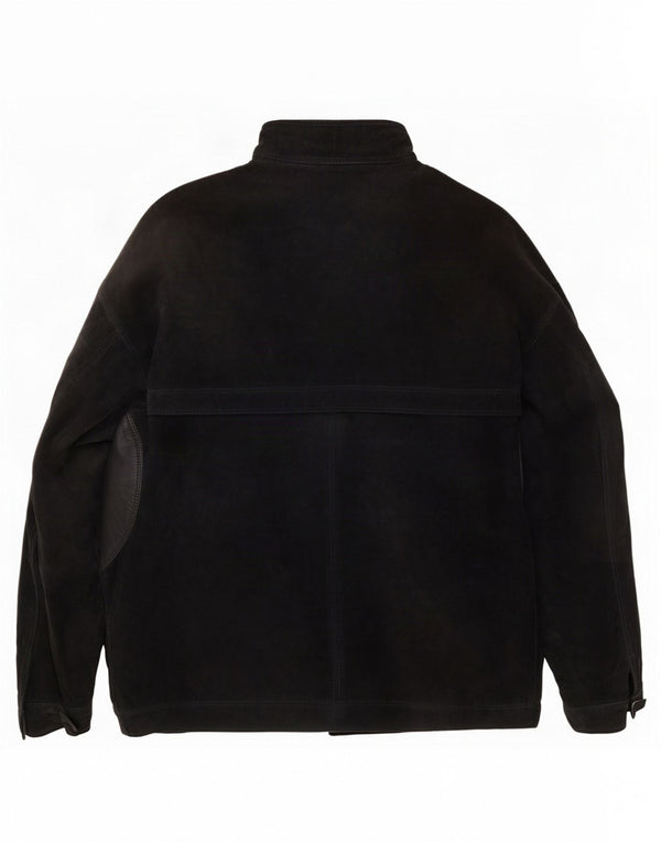 Vintage Mens Suede Jacket UK 42 XL Black