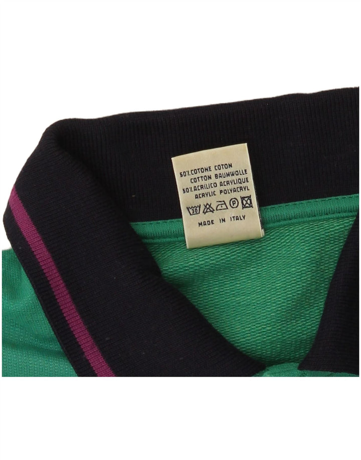 Campagnolo Herren-Sweatshirt-Pullover UK 40 Mitteltürkis Farbblock