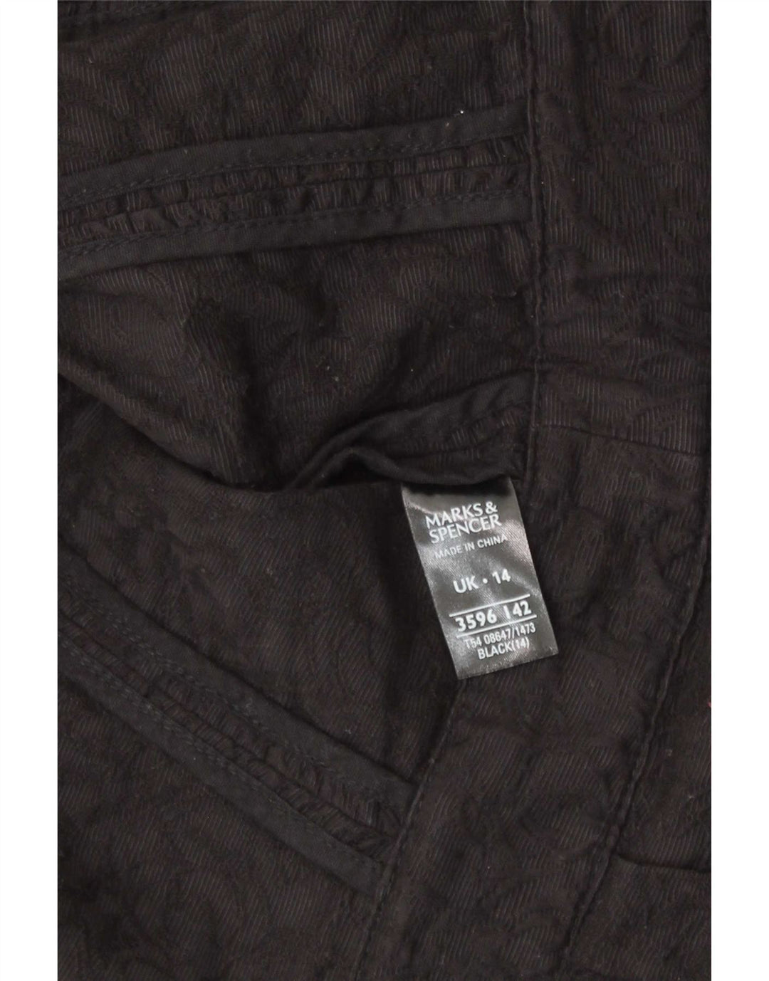 Marks & Spencer Damen Crop Blazerjacke mit 3/4-Ärmeln, Gr. 14, Schwarz