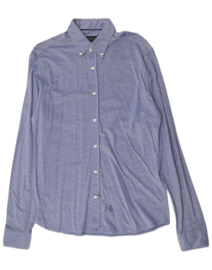 Jack & Jones Herrenhemd, klein, aus blauer Baumwolle