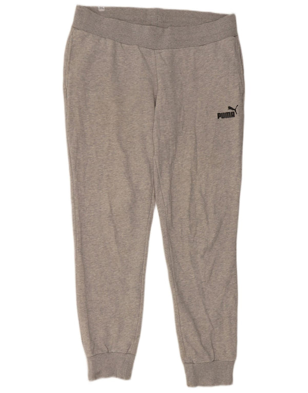 Puma Damen Trainingshose Jogger UK 14 Mittelgraue Baumwolle