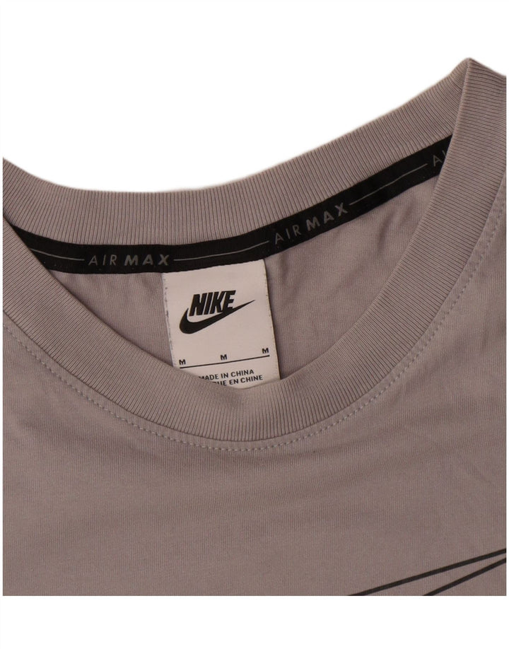 Nike Herren Air Max Graphic T-Shirt-Oberteil aus mittelgrauer Baumwolle