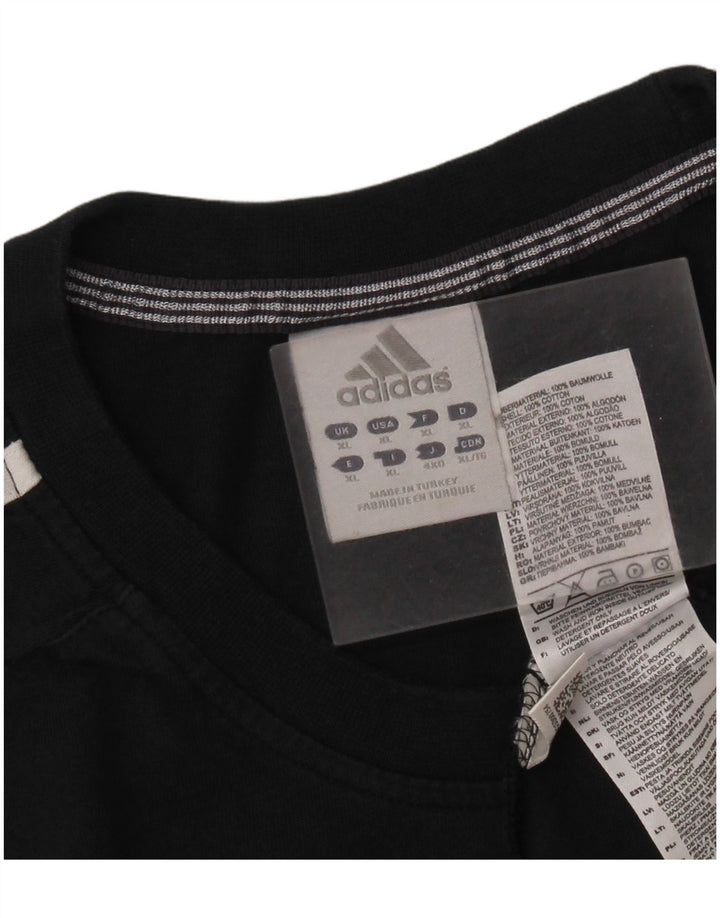 ADIDAS Herren T-Shirt Top XL Schwarz Baumwolle