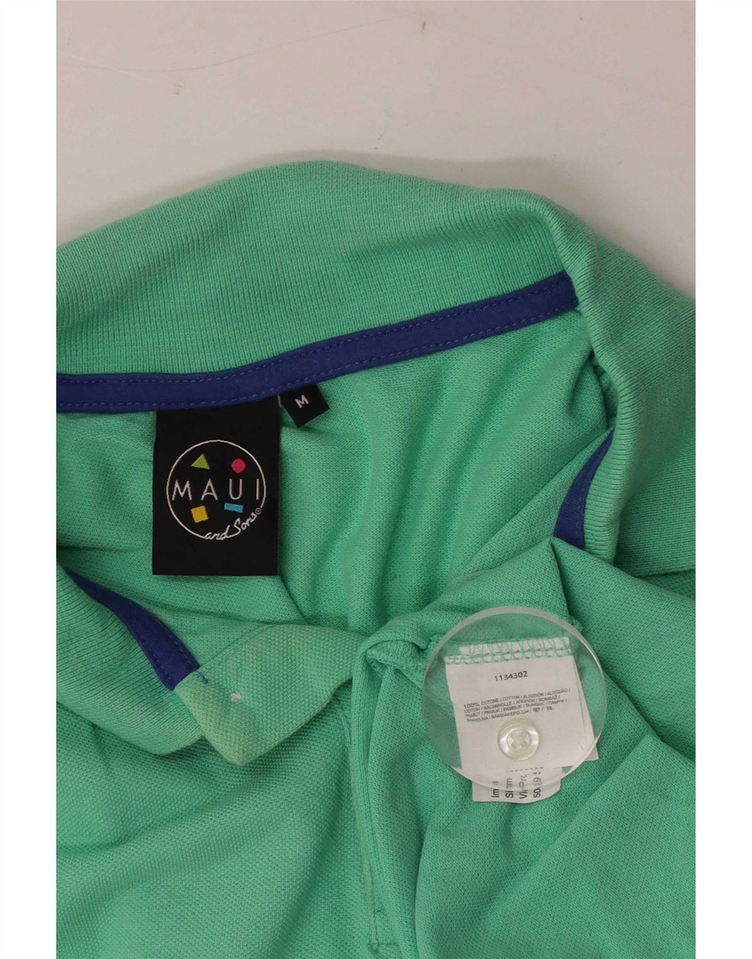 Maui and Sons Herren-Poloshirt aus mittelgrüner Baumwolle
