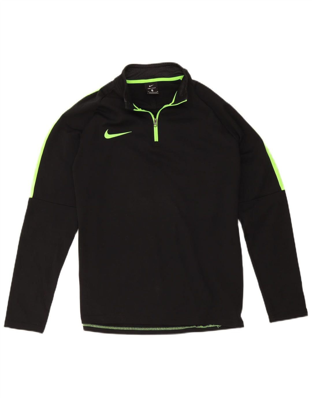 Nike Herren Dri Fit Pullover-Trainingsanzugoberteil mit Reißverschluss, Mittelschwarz, Farbblock