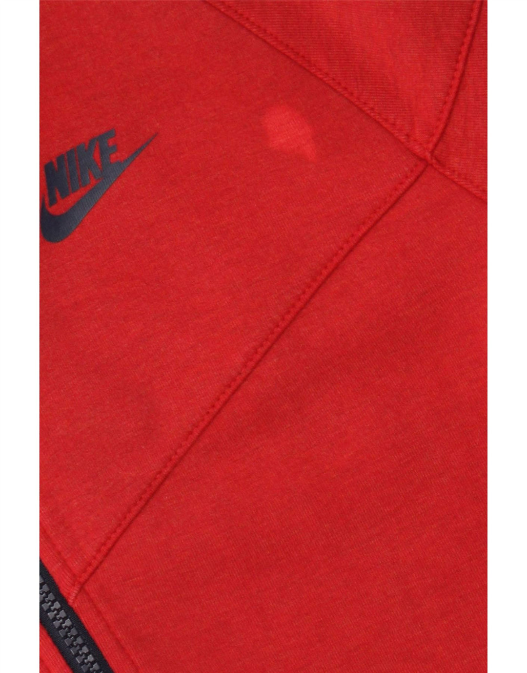 Nike Herren-Kapuzenpullover mit Reißverschluss, klein, aus roter Baumwolle