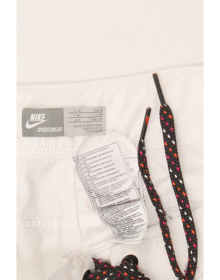 Nike Damen Sportshorts UK 10 Small Weiß Polyester
