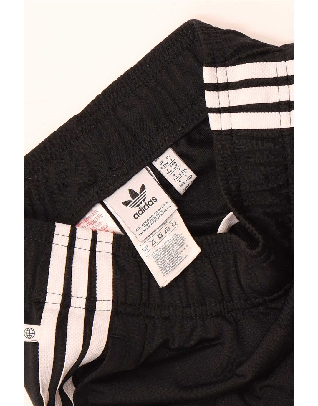 Adidas Jungen-Trainingshose, Jogginghose, 9–10 Jahre, schwarzes Polyester