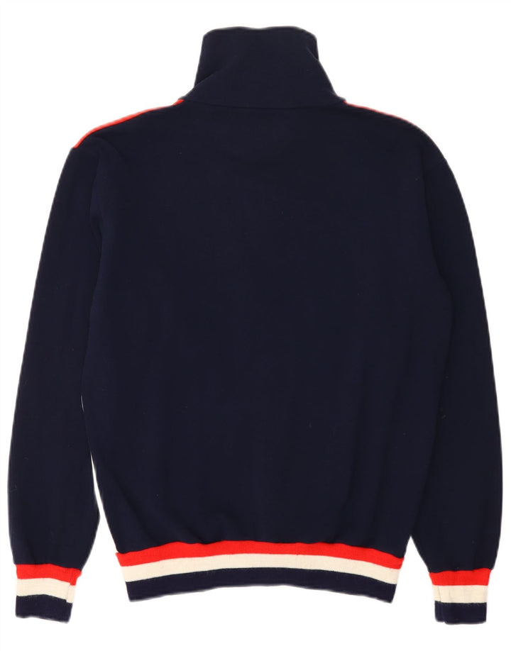 GRIFONI Herren-Sweatshirt mit Reißverschluss am Hals, IT 48, Größe S, Marineblau, Farbblock