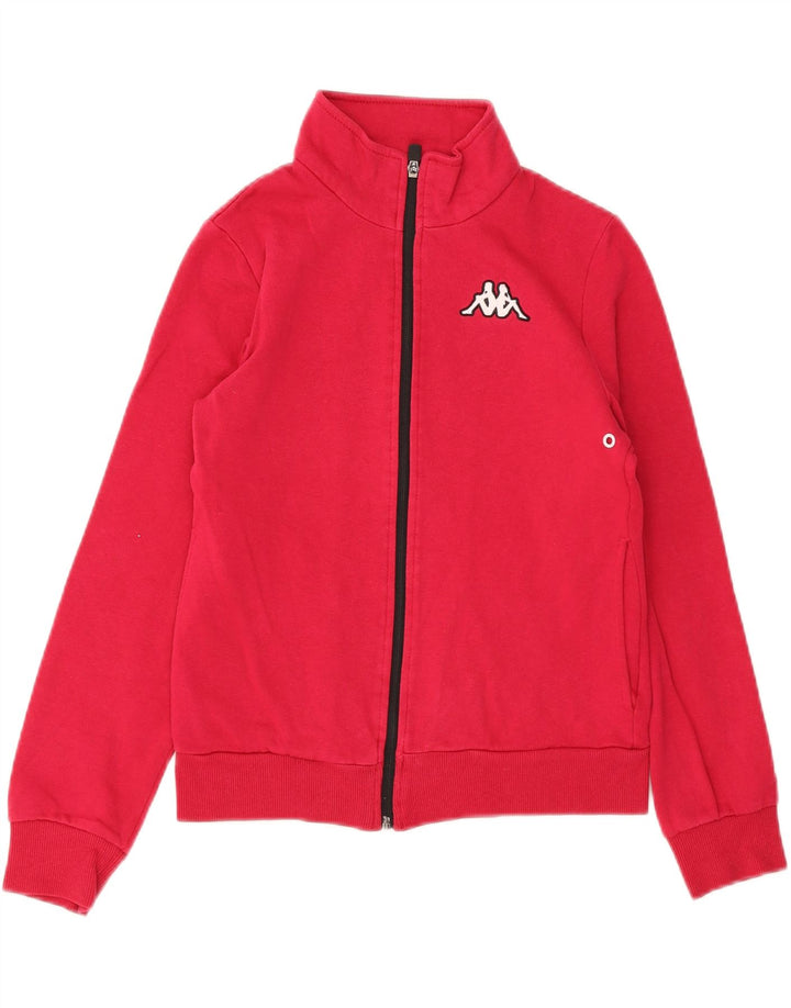 Kappa Mädchen-Trainingsanzug, Top-Jacke, 11–12 Jahre, Größe S, rote Baumwolle