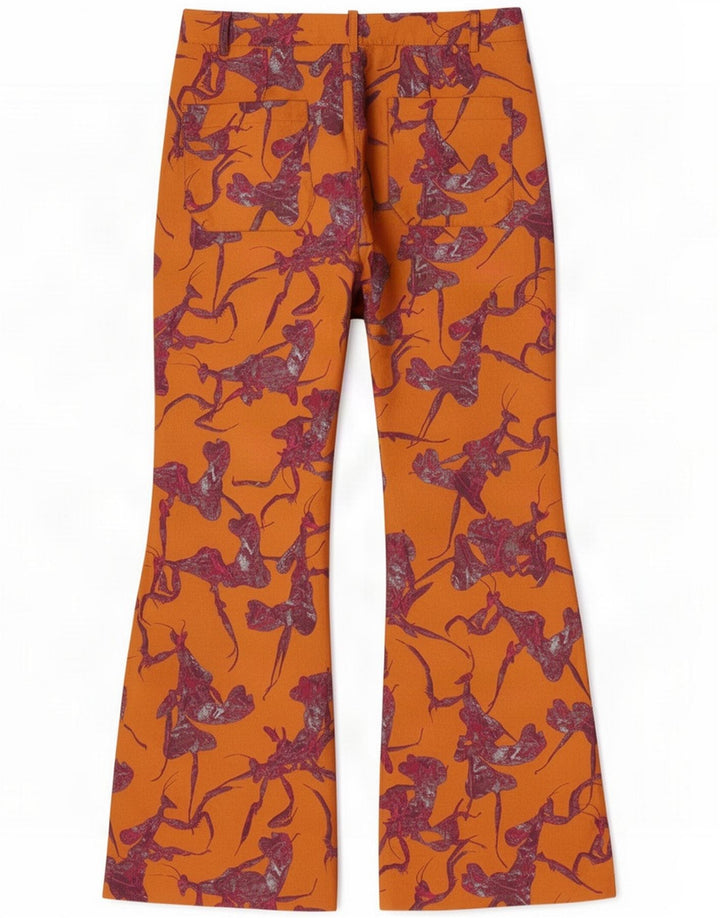 Desigual Womens Abstract Pattern Flare Hose Medium W30 L30 Orange