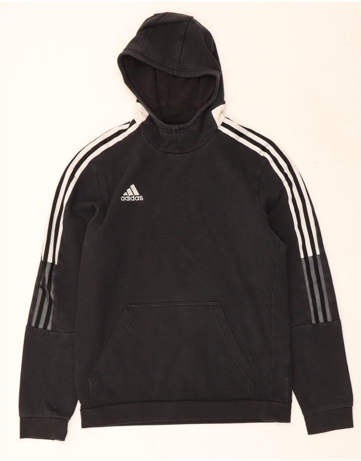 ADIDAS Mens Hoodie Jumper Medium Black Cotton Vintage Adidas and Second-Hand Adidas from Messina Hembry 