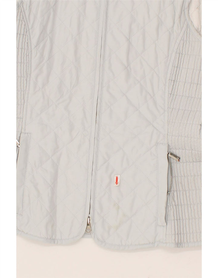 HENRY COTTONS Womens Quilted Gilet IT 42 Medium Blue Polyester Vintage Henry Cottons and Second-Hand Henry Cottons from Messina Hembry 