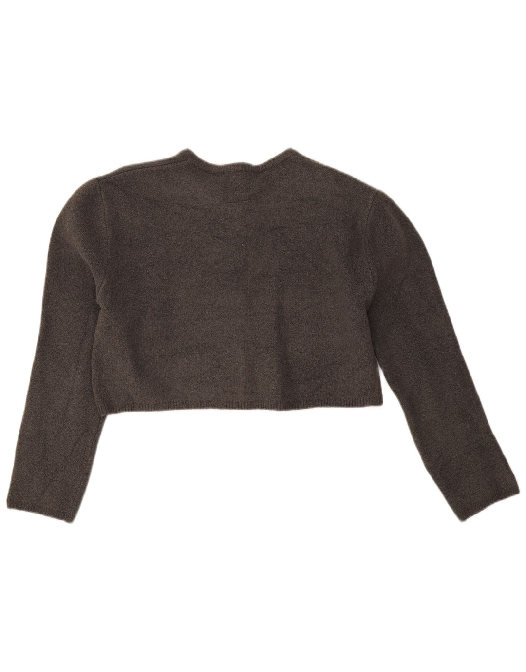 Zara Damen Crop Oversized Cardigan Pullover UK 10 Small Grau