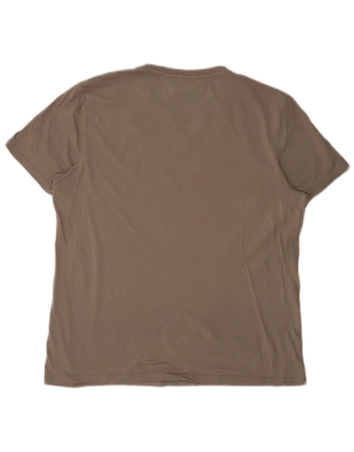 LYLE & SCOTT Herren T-Shirt Top XL Beige Baumwolle