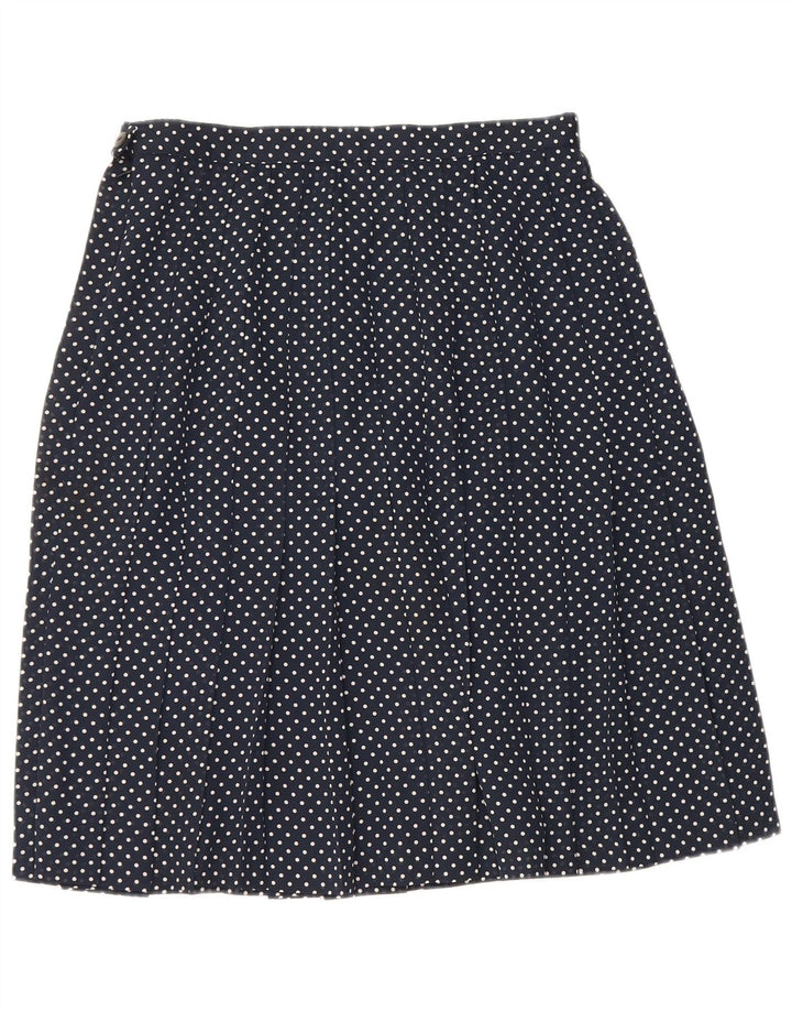 Vintage Damen 2-teiliges Rockset IT 44 Medium W28 Marineblau gefleckt