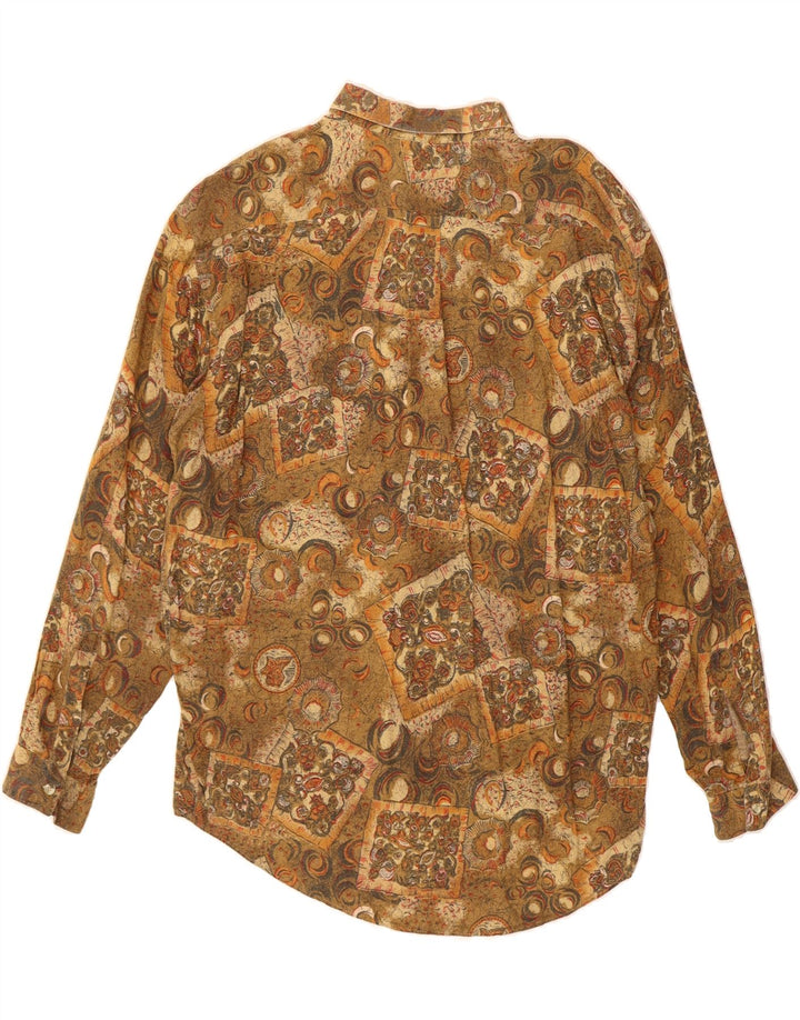 RIDLEY Mens Abstract Pattern Shirt XL Khaki Vintage Ridley and Second-Hand Ridley from Messina Hembry 