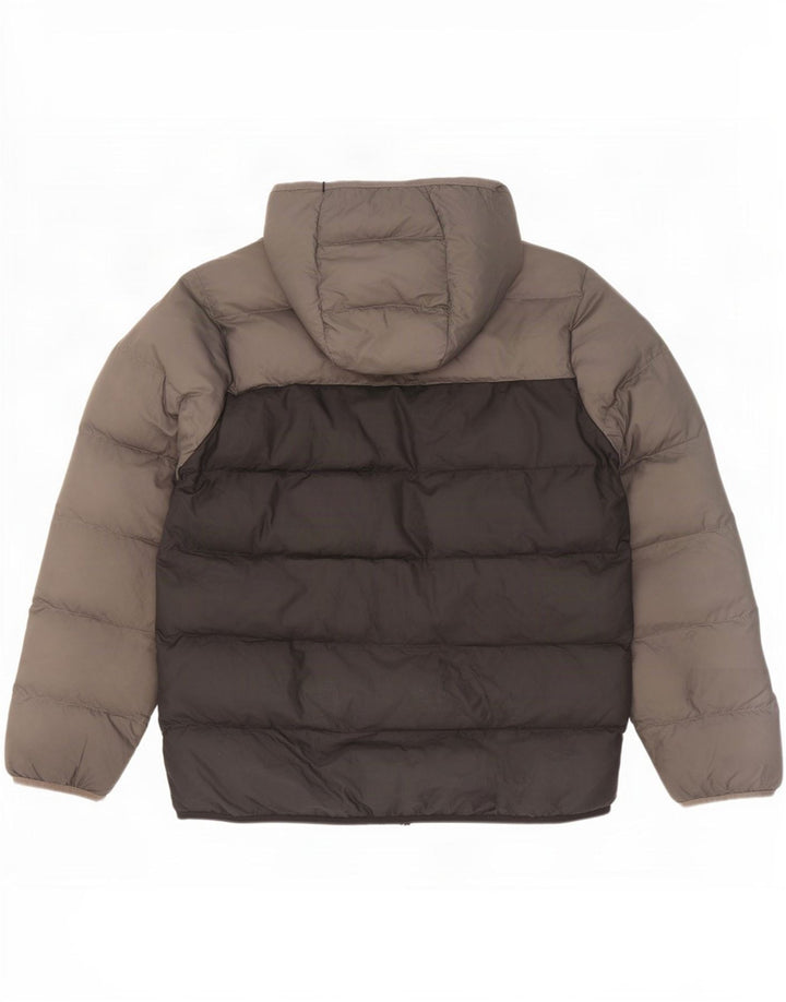 Adidas Wattierte Jacke mit Kapuze für Jungen, 15–16 Jahre, graues Colourblock-Polyester