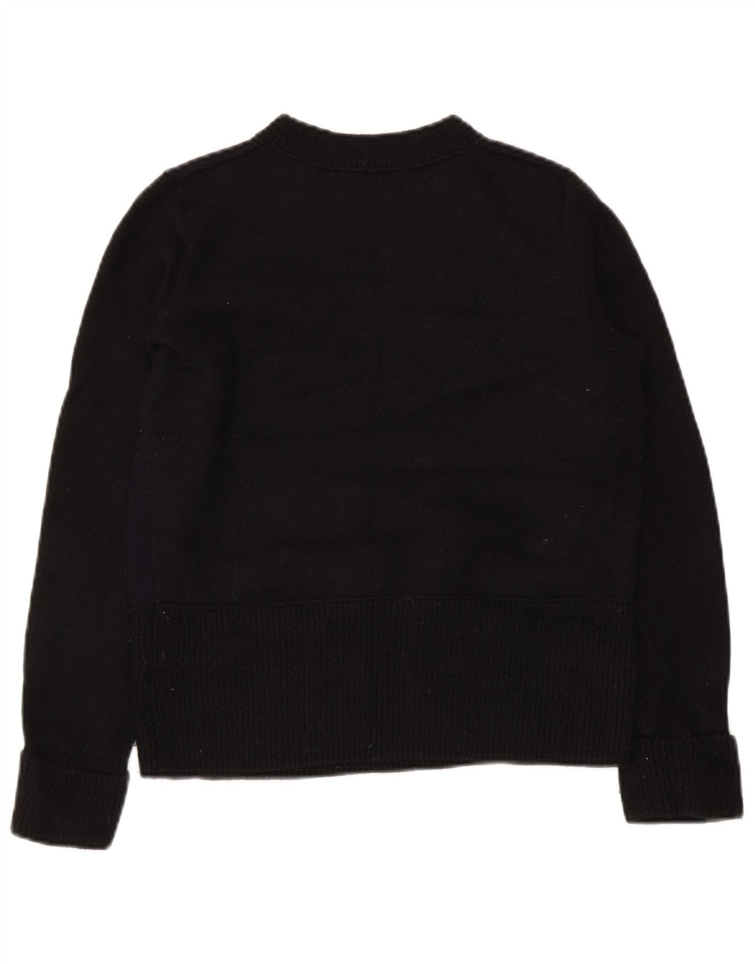 Cos Damen-Pullover mit Rundhalsausschnitt, Gr. 10, Größe S, schwarze Wolle