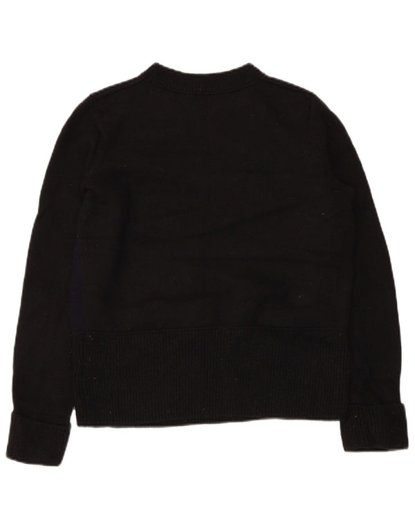 Cos Damen-Pullover mit Rundhalsausschnitt, Gr. 10, Größe S, schwarze Wolle