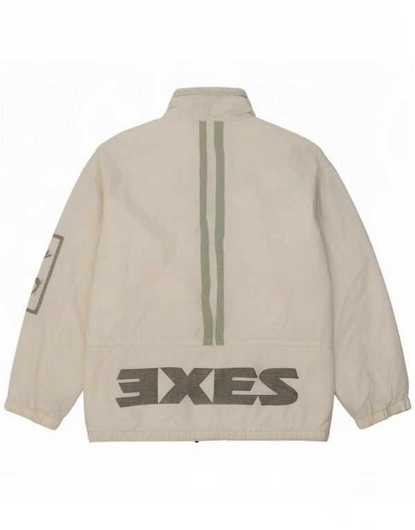 XS Exes Herren Graphic Hooded Windbreaker Jacke UK 44 2XL Weiß