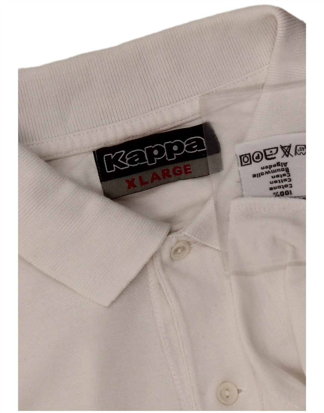 KAPPA Herren Poloshirt XL Weiße Baumwolle