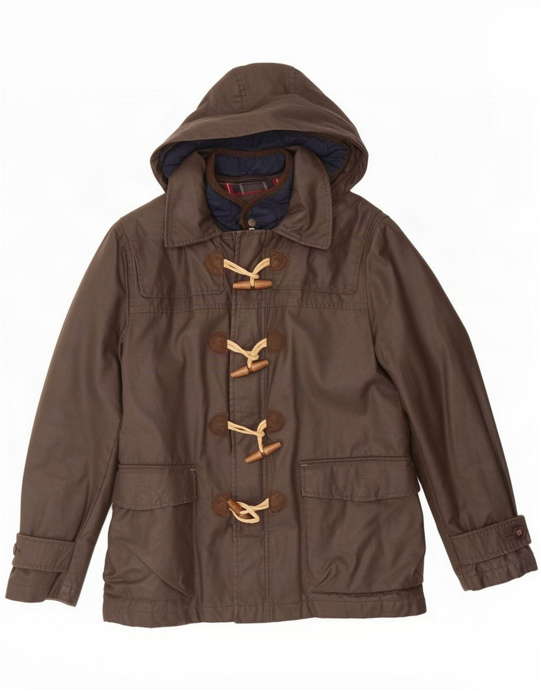 Gutteridge Herren Kapuzen-Dufflecoat IT 48 Mittelbraun