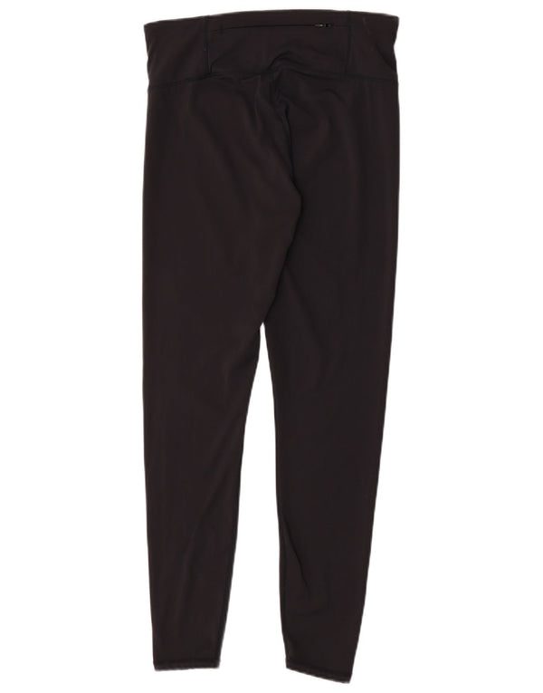 Superdry Womens Graphic Leggings UK 14 Large Black Polyester